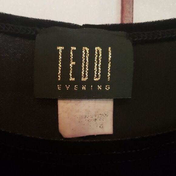 Teddi Evening Velvety Soft Black Dress - Picture 4 of 7